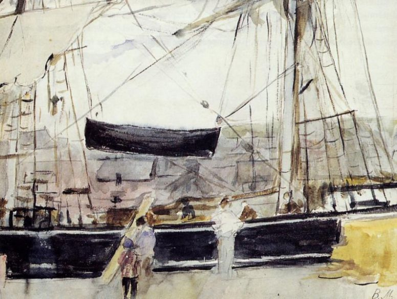 Berthe Morisot. The boat in the dock