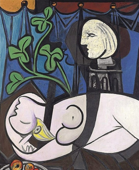 Pablo Picasso. Nude, green leaves and bust