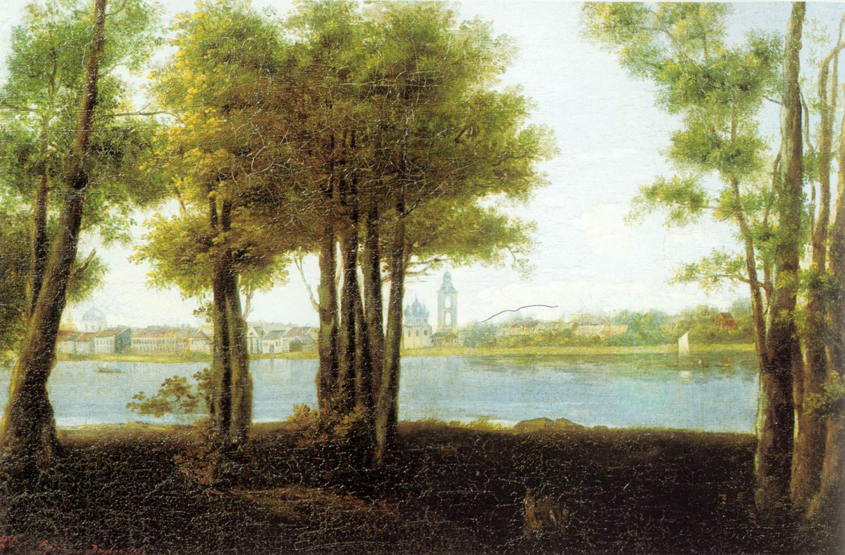 Nadezhda Alexandrovna Dubovitskaya. A view of the city across the river