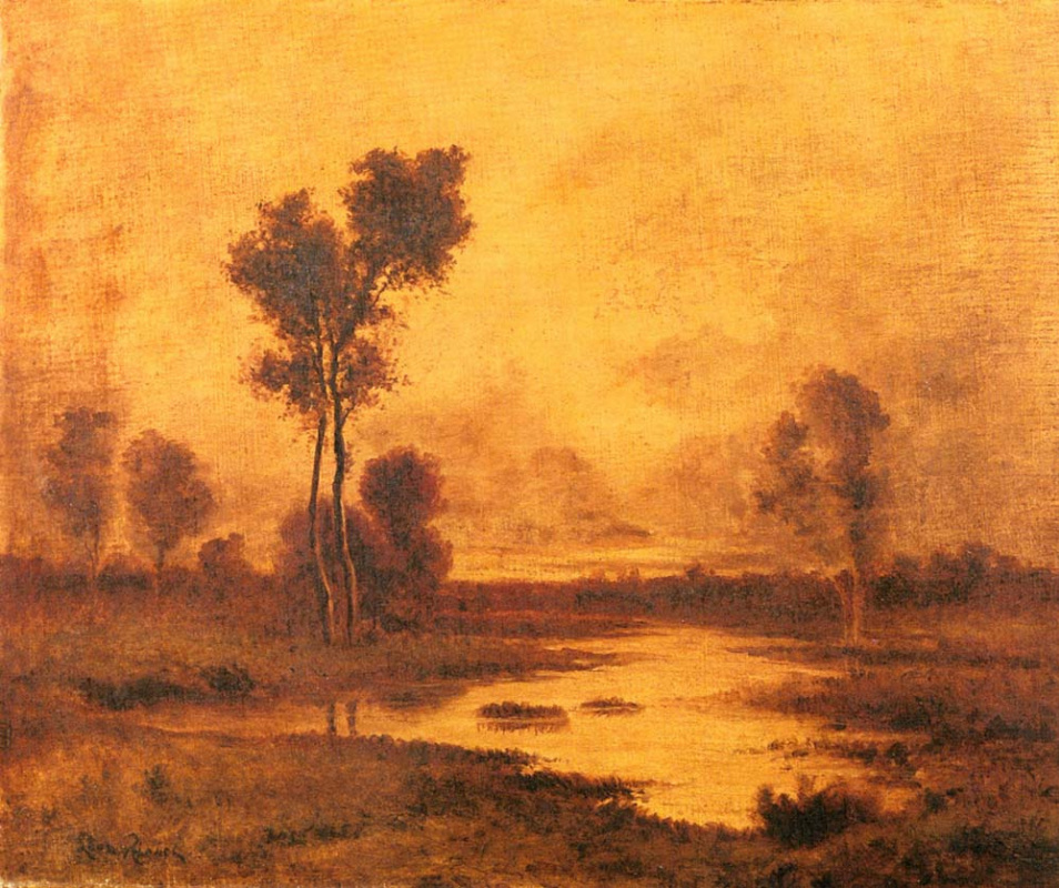 Leon Richer. River landscape
