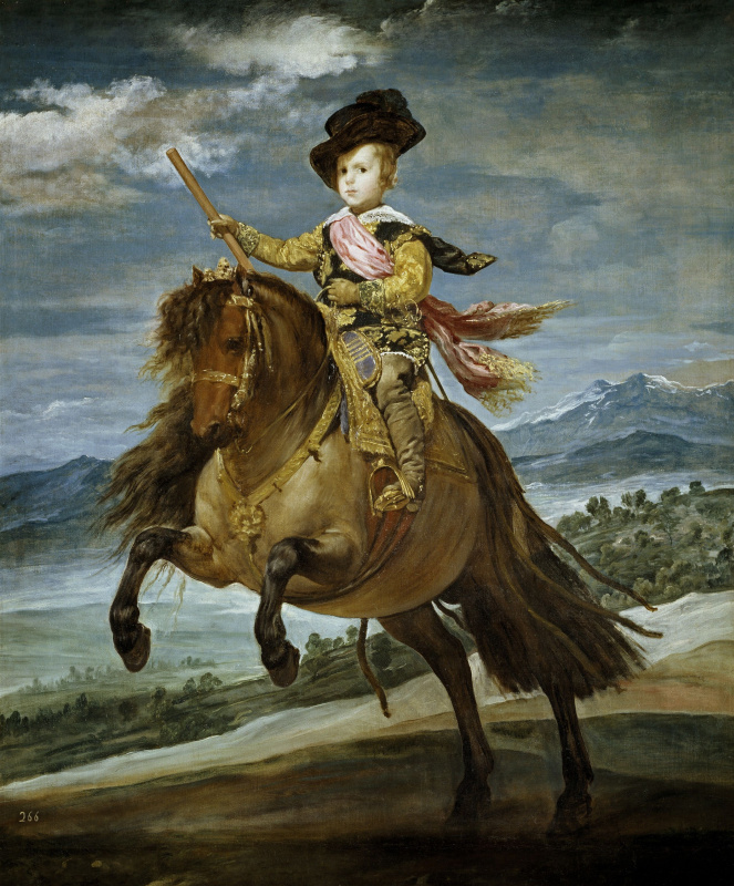 Diego Velazquez. Equestrian portrait of Prince Baltasar Carlos