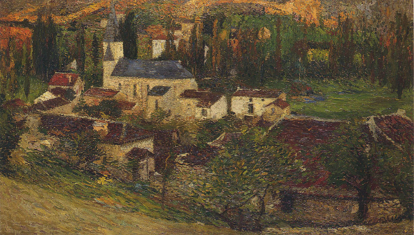 Henri Martin. The trees in the village