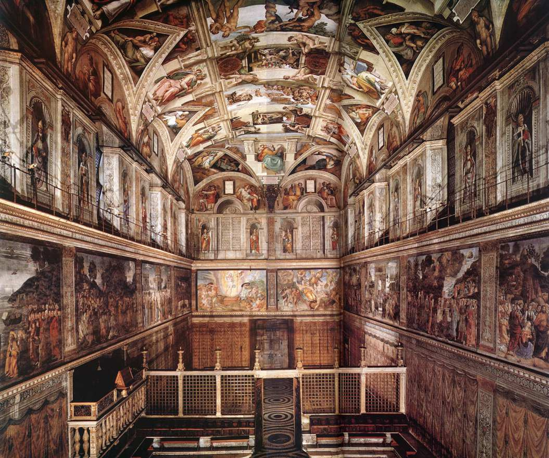 Сикстинская капелла Микеланджело в Ватикане: потолок, фрески