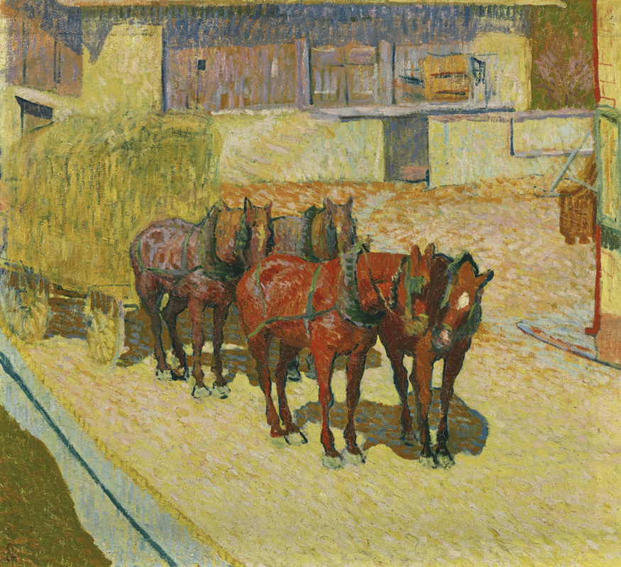 Giovanni Giacometti. Horses in the sun