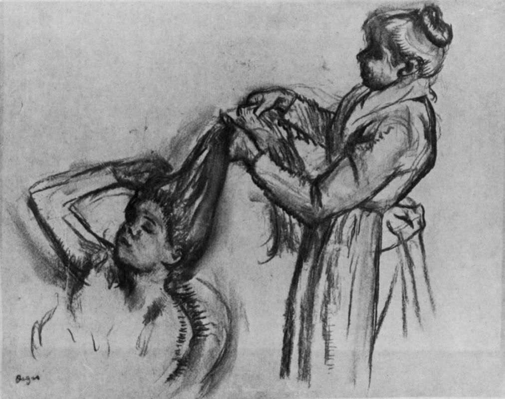 Эдгар Дега расчесывание волос