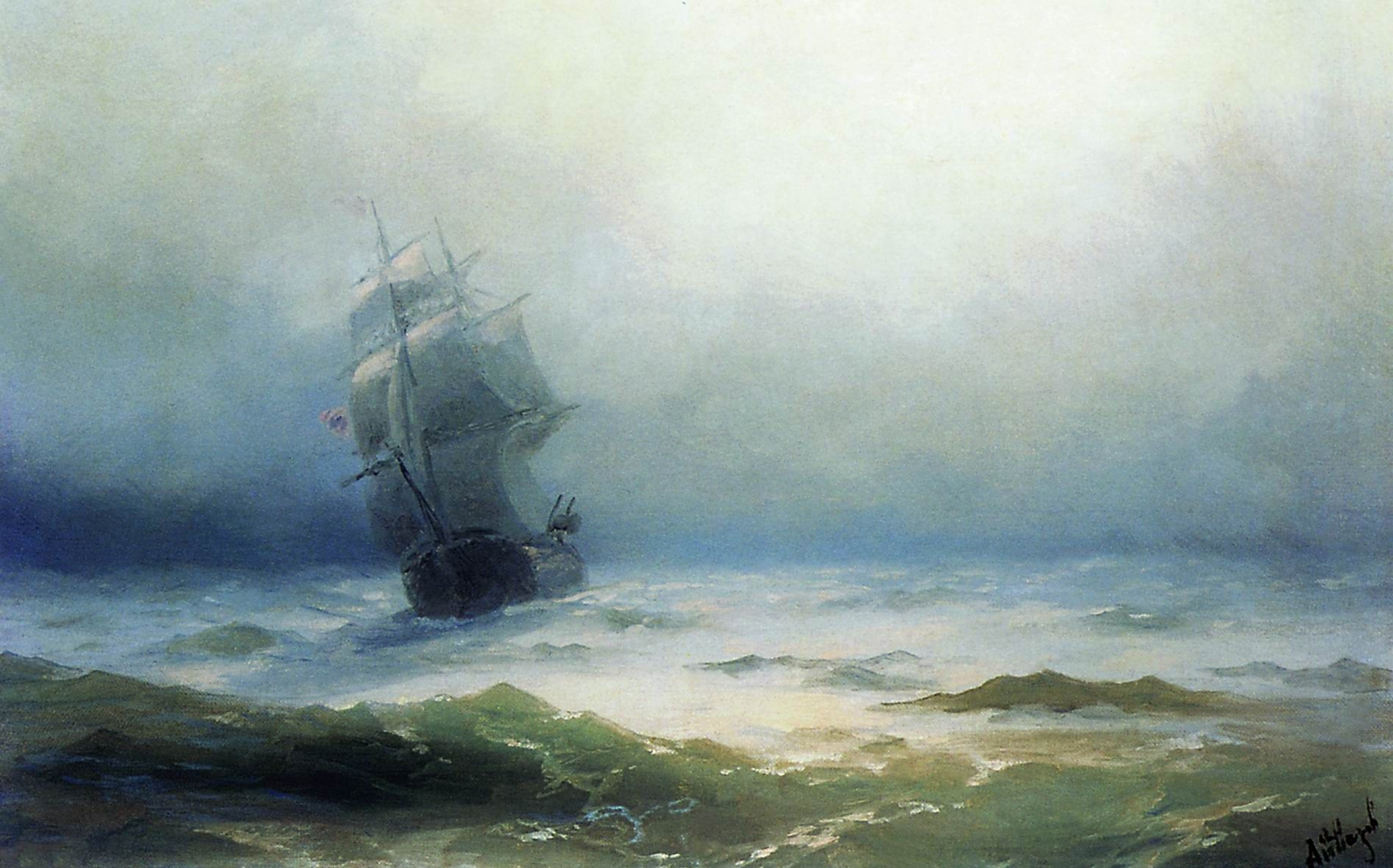 Картина Айвазовского буря