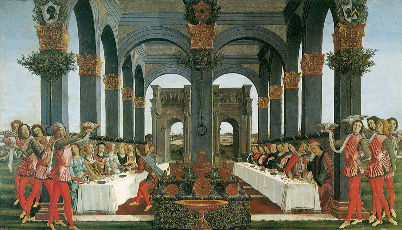 Sandro Botticelli. A scene from "La Novella di Nastagio degli Onesti" series. IV