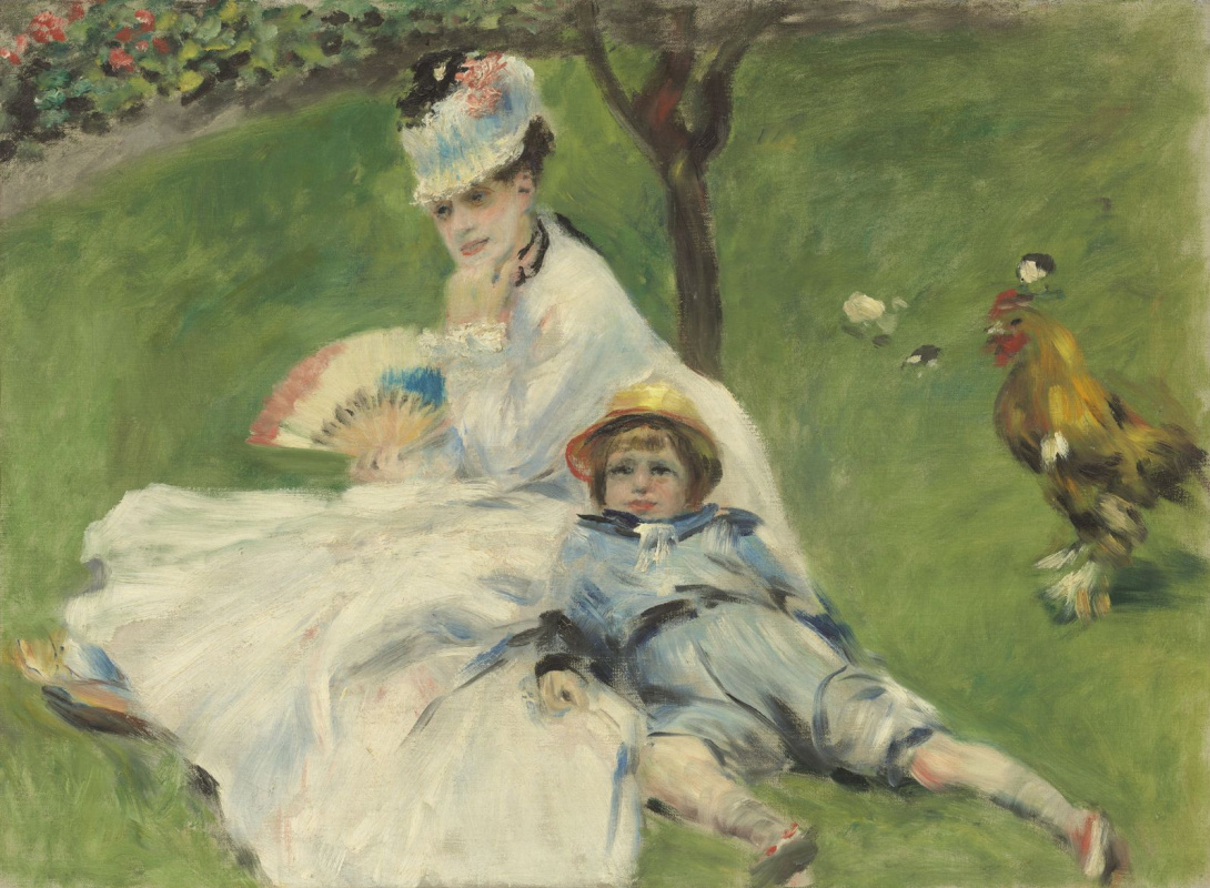 Pierre-Auguste Renoir. Camille Monet and her son Jean in the garden at Argenteuil
