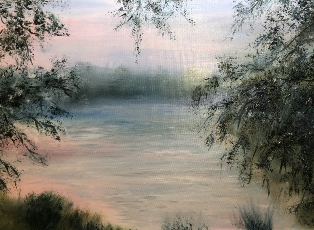 Olga Morozova Moscow. Sunset on a river backwater