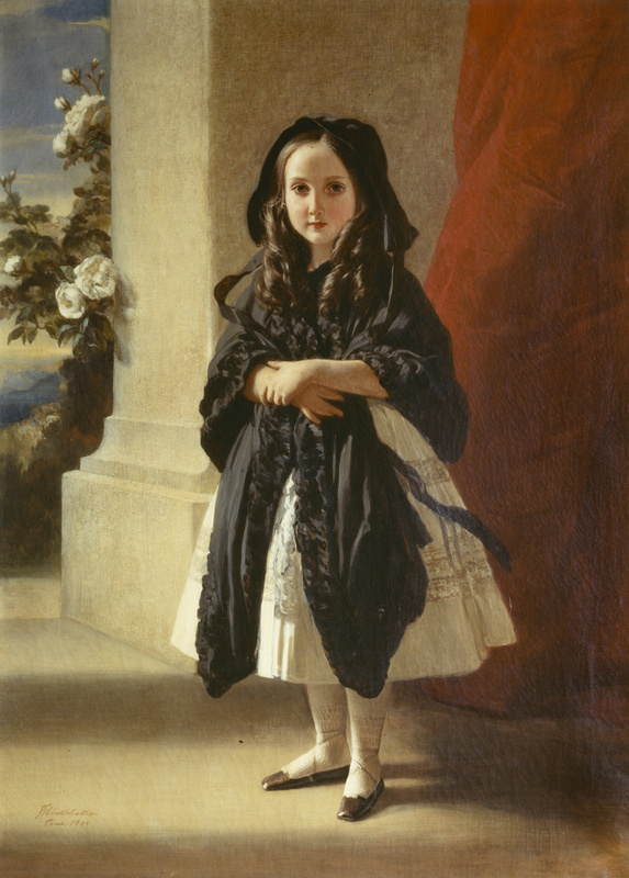 Franz Xaver Winterhalter. Portrait of Charlotte of Belgium, daughter of king Leopold I, in full growth