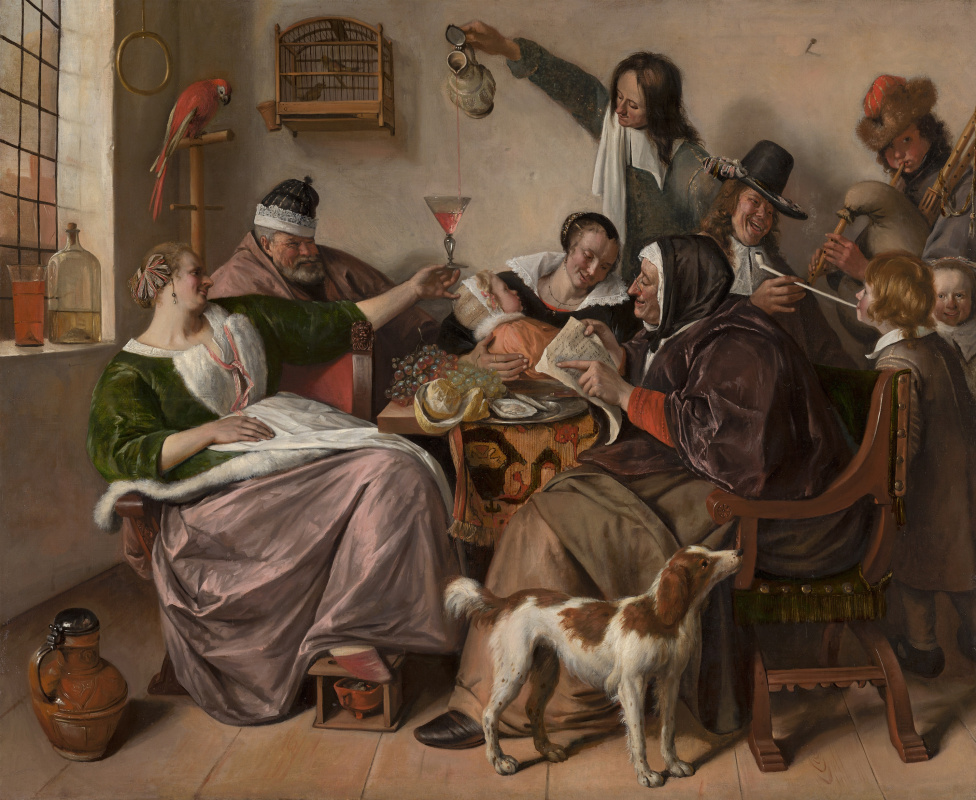 Jan Steen. "As the old sing, so the young pipe and plays"