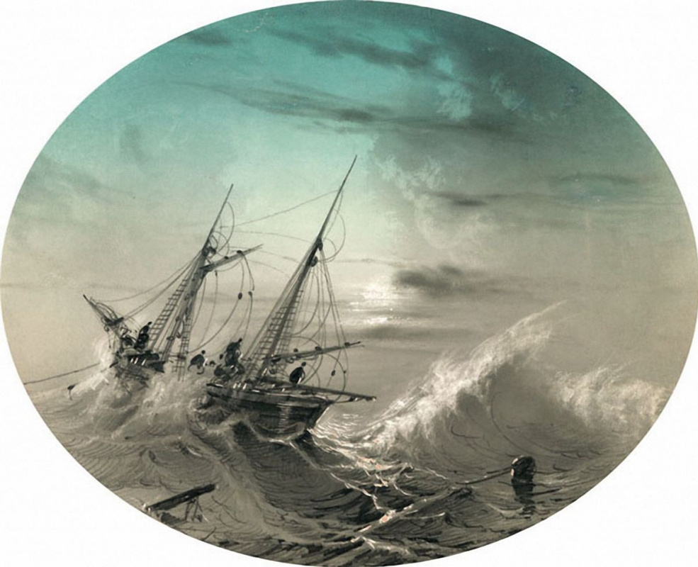 Айвазовский Иван Константинович, 1865 год - корабль в море