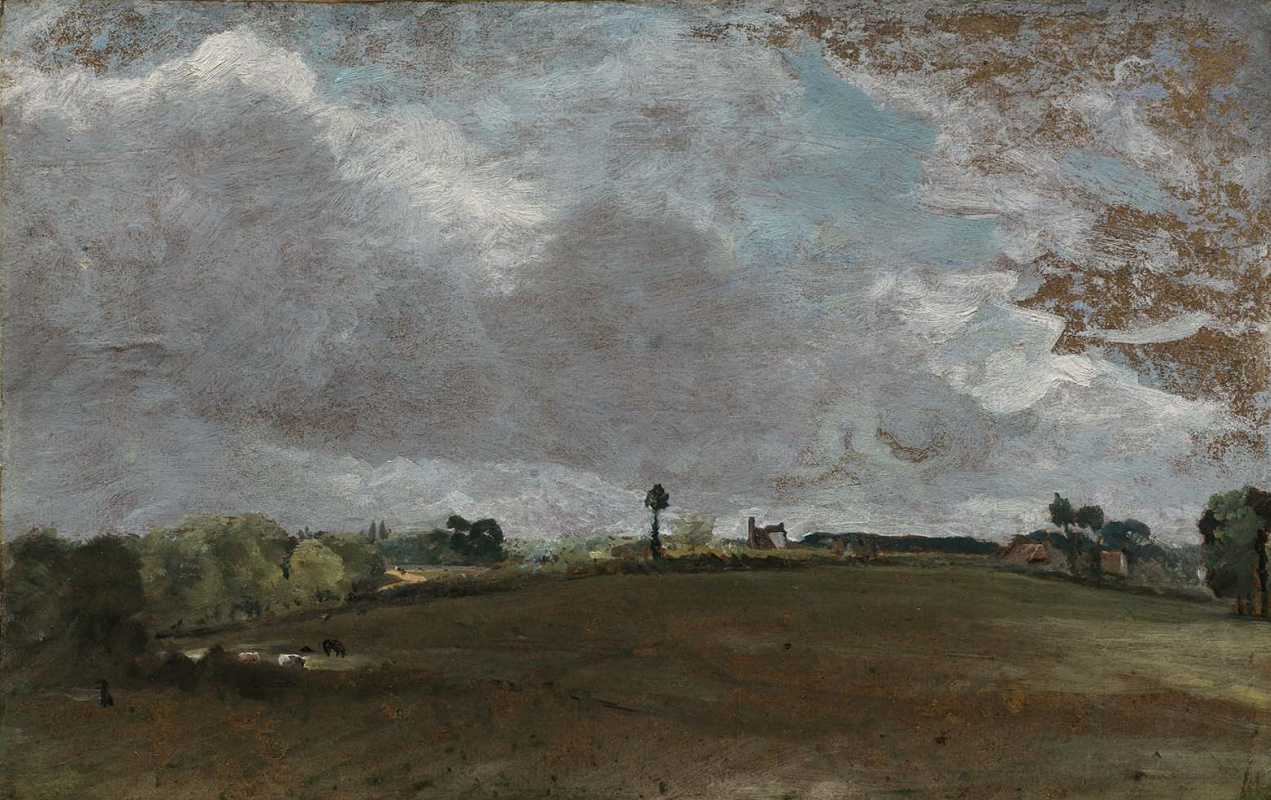 John Constable. Hilltop, native village of the artist