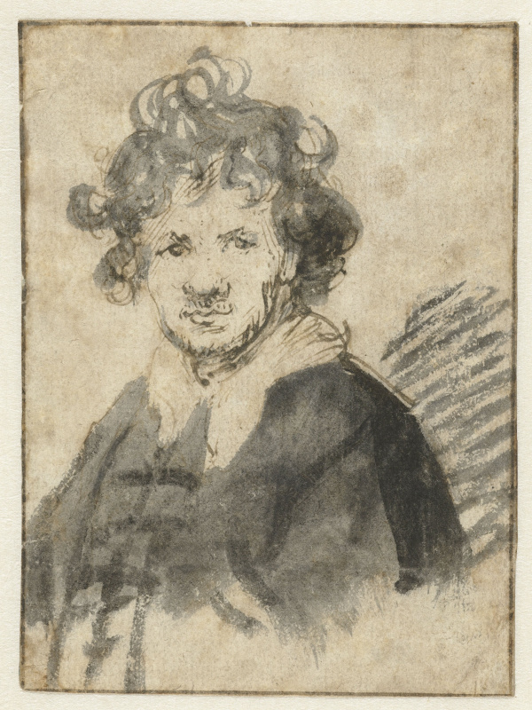Рембрандт Харменс ван Рейн. Автопортрет с взлохмаченными волосами
