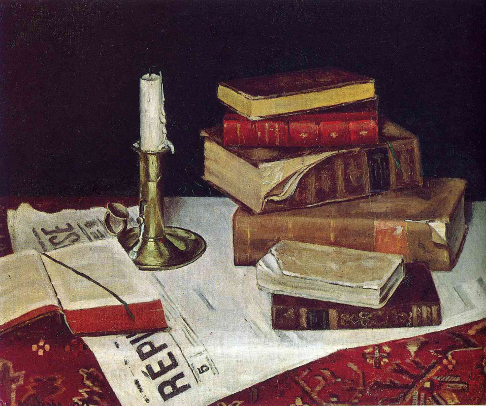 Henri Matisse. Still life with books and candle