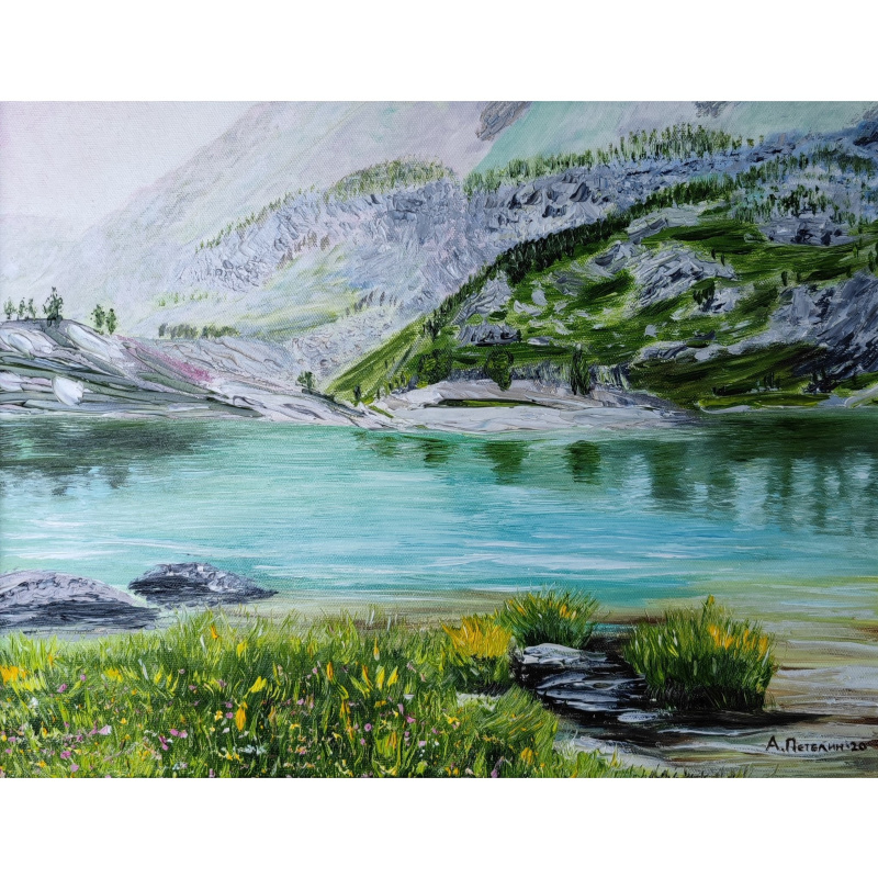 Aleksandr Petelin. Landscape with a lake