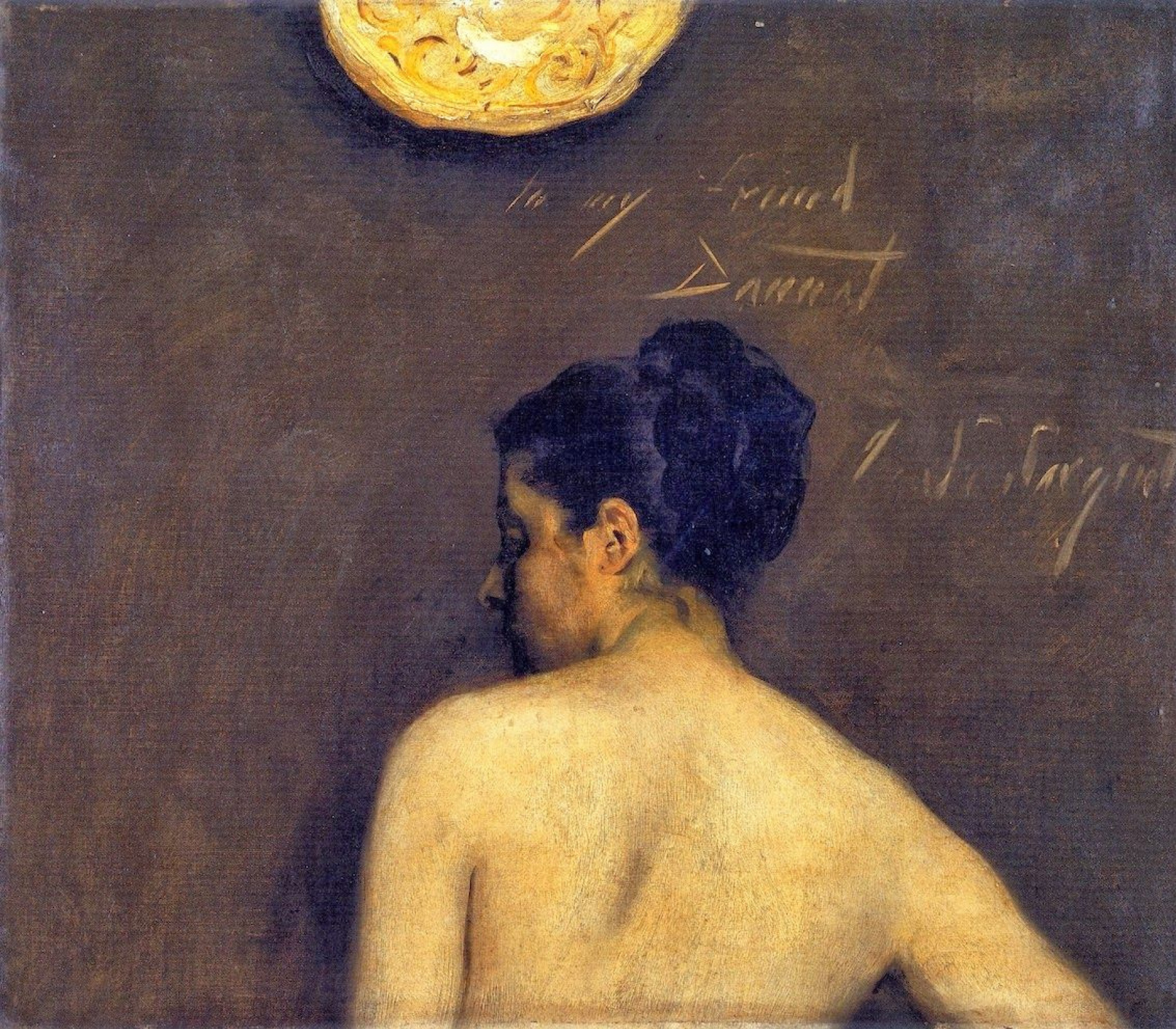 Naked woman, rear view