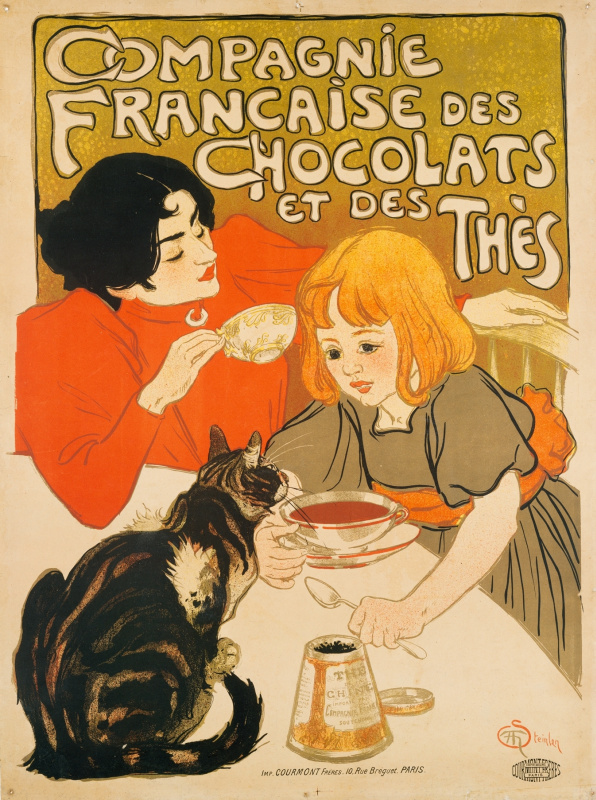 Theophile-Alexander Steinlen. French manufacturer of chocolate candy for tea