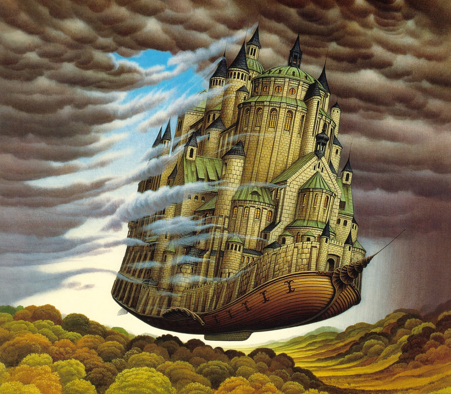 Jacek Yerka. Cloud Destroyer