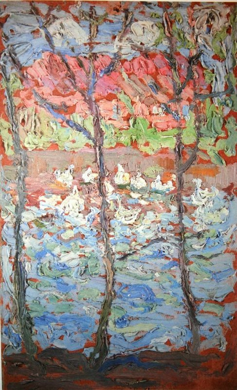 Kazimir Malevich. Landscape with a pond
