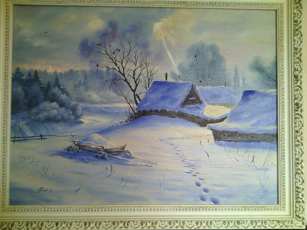 Pavel Evgenievich Petrov. Winter landscape, untitled