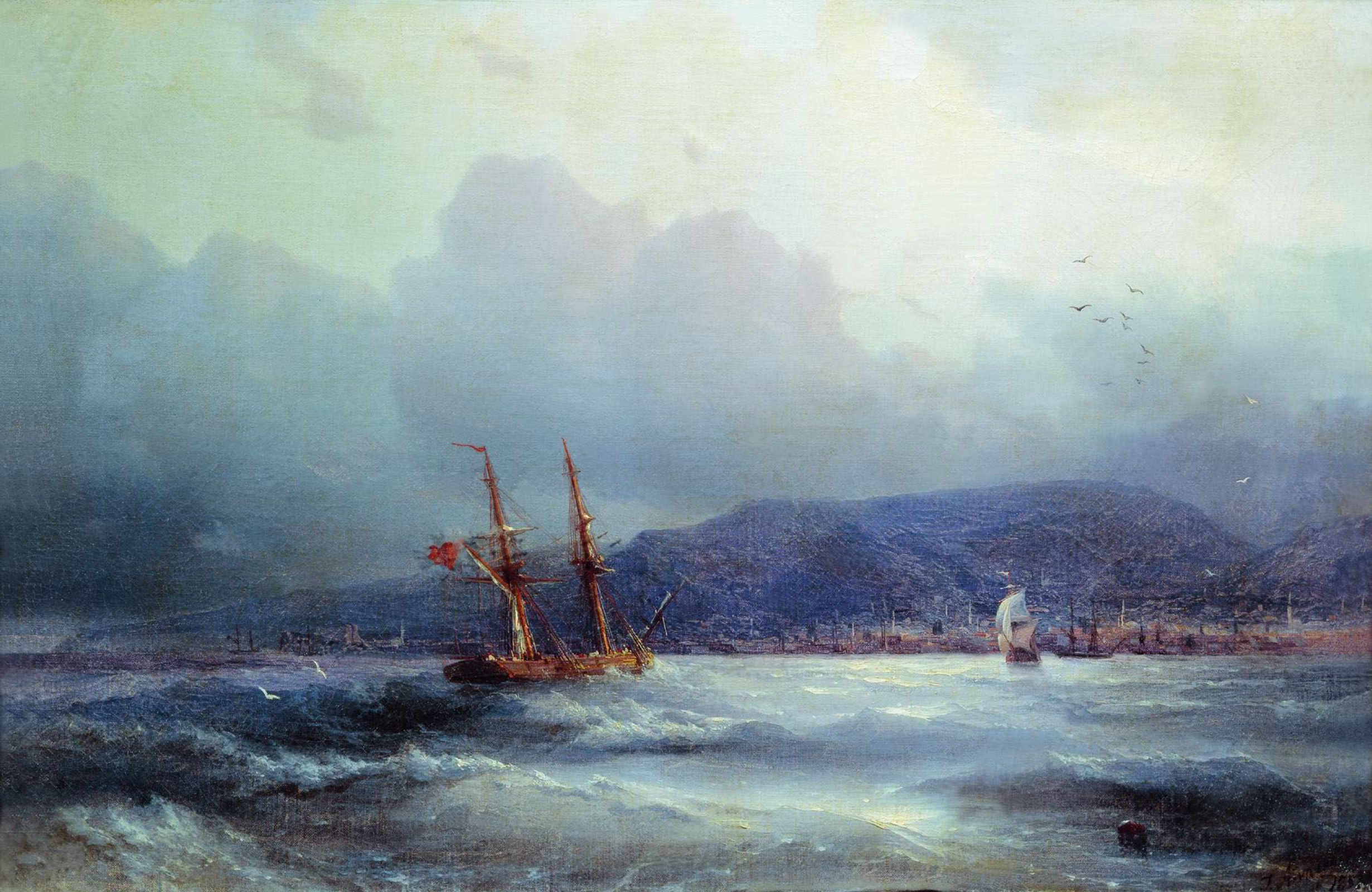 Лета 1856. Трапезунд с моря Айвазовский.