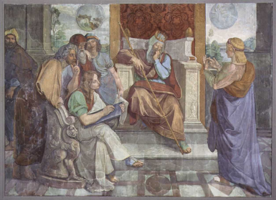 Peter von Cornelius. Frescoes of the Casa Bartholdy in Rome. Joseph interprets Pharaoh's dreams