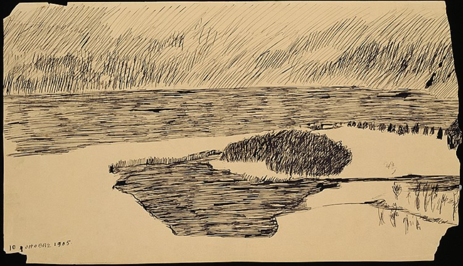 Giovanni Giacometti. The channel and the lake. Maloja