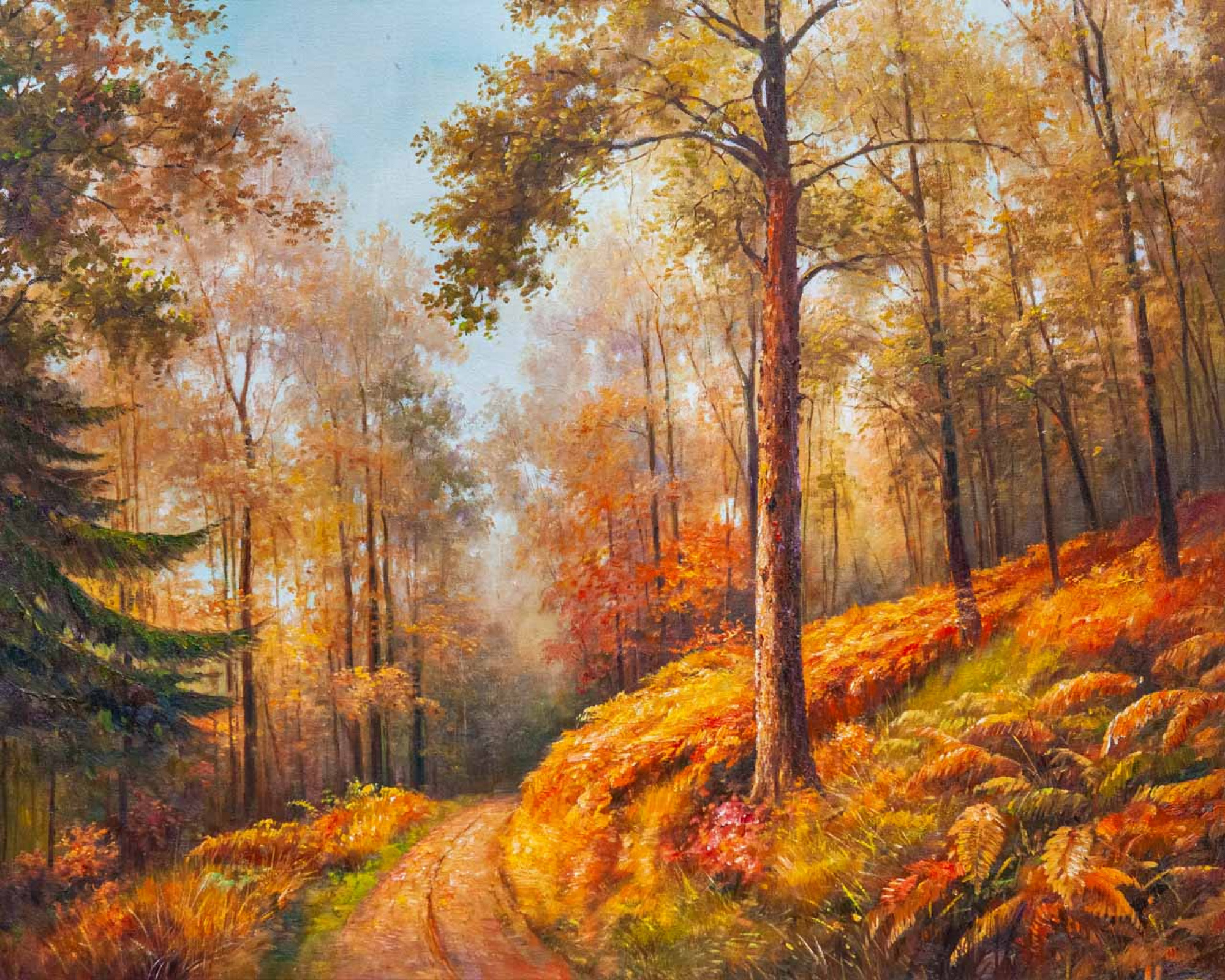 Осенний лес рисунок