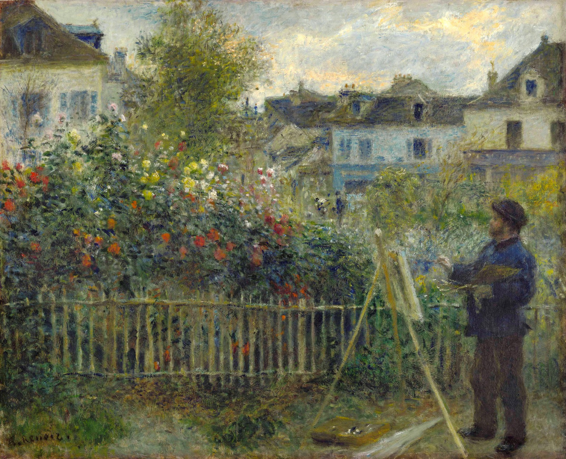 Pierre Auguste Renoir Painting Portrait Of Claude Monet 