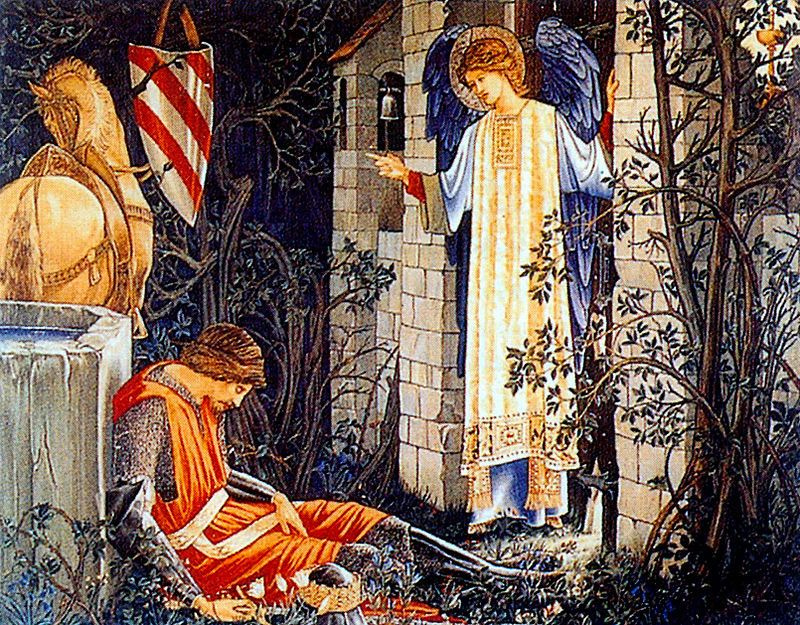 William Morris. Series "The Quest for the Holy Grail". Sir Lancelot at the Chapel of the Holy Grail (Together with Edward Burne-Jones)