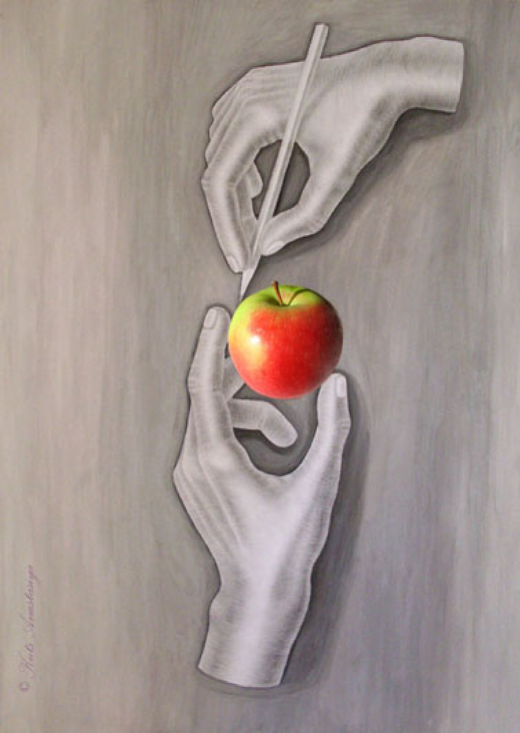 Anastasia Kuts ¿Cómo dibujar una manzana?, XXI, 42×30 cm: Descripción de la  obra | Arthive