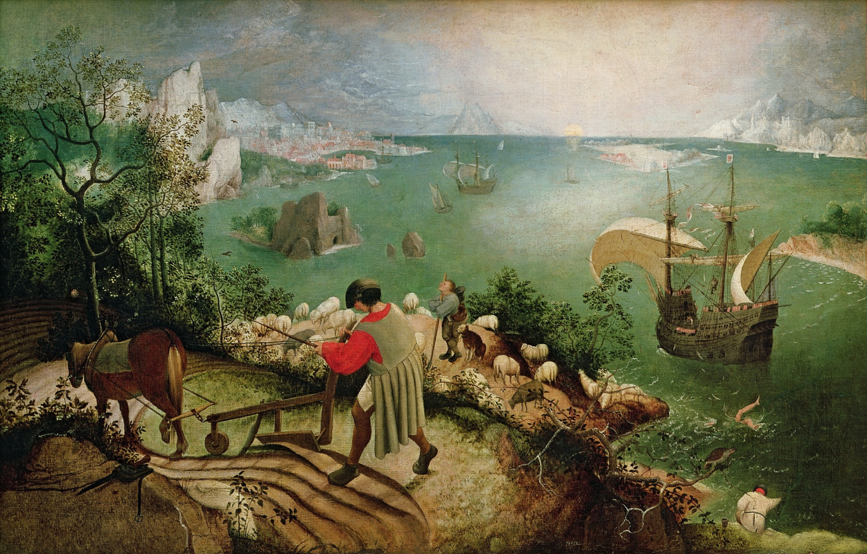 Pieter Bruegel The Elder. Landscape with the fall of Icarus