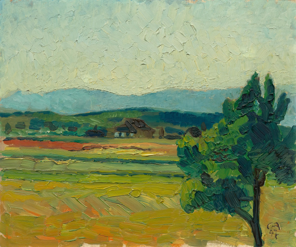 Cuno Amiet. Landscape from South of the Jura mountains