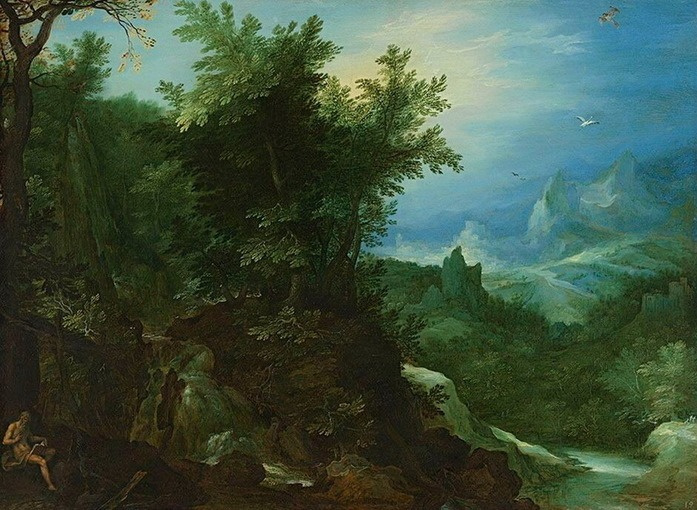 Jan Rottenhammer. Bruegel the Elder. The Forest Landscape with St. Jerome