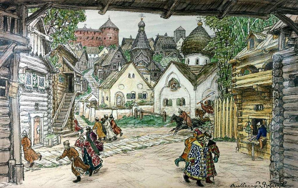 Картина торговая площадь