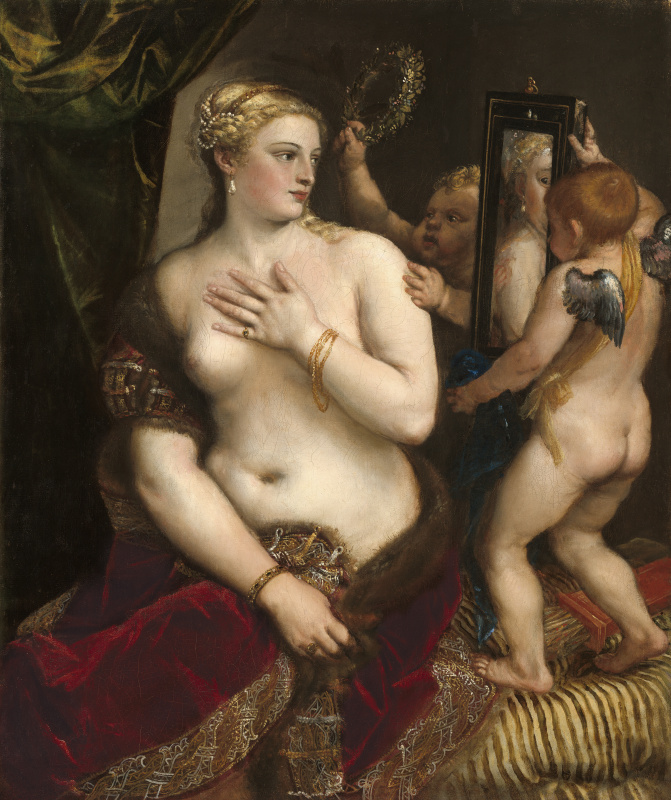 Titian Vecelli. Venus with a mirror