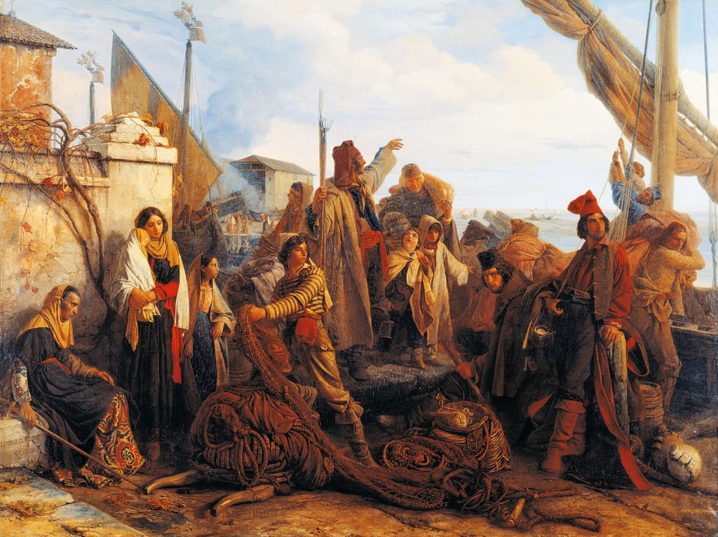 Louis Léopold Robert. Fishermen departing on the Adriatic