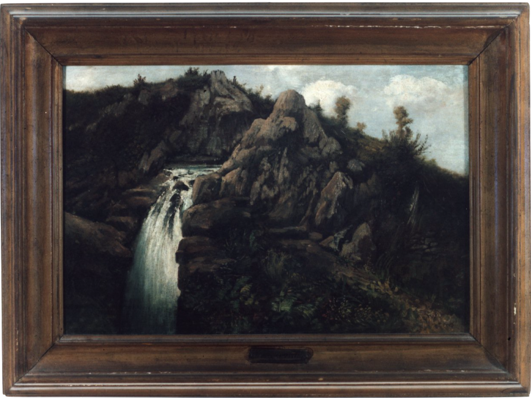Michele Pietro Cammarano. Waterfall between rocks