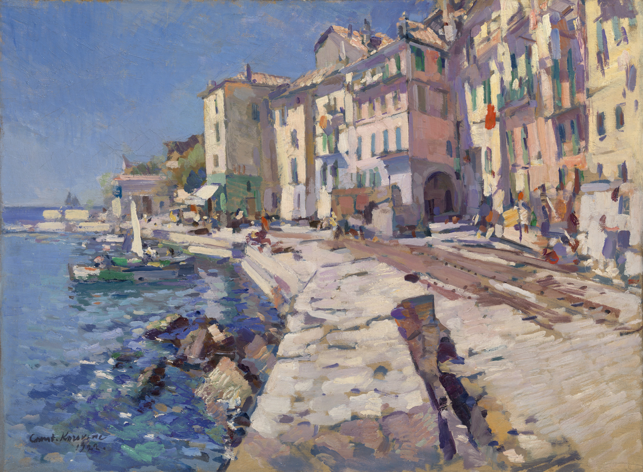 Buy Digital Version Embankment Of Admiral Courbet In Villefranche Sur Mer By Konstantin Korovin Arthive