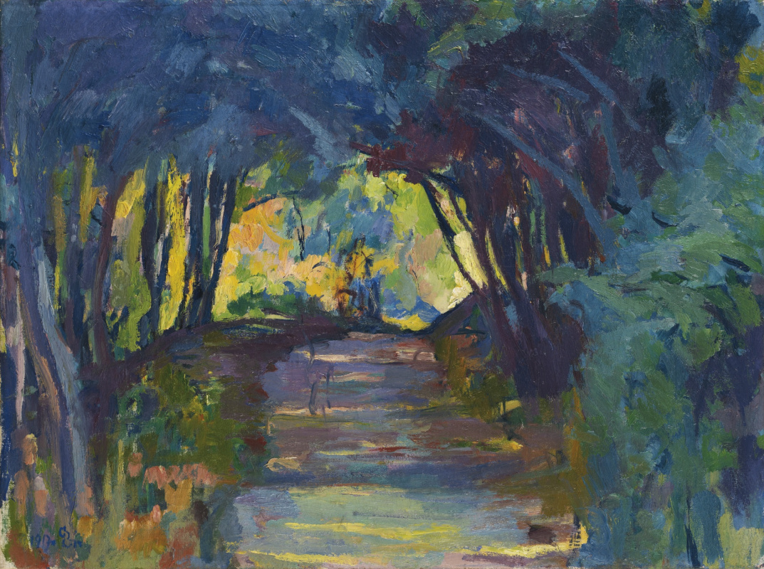 Giovanni Giacometti. Forest road