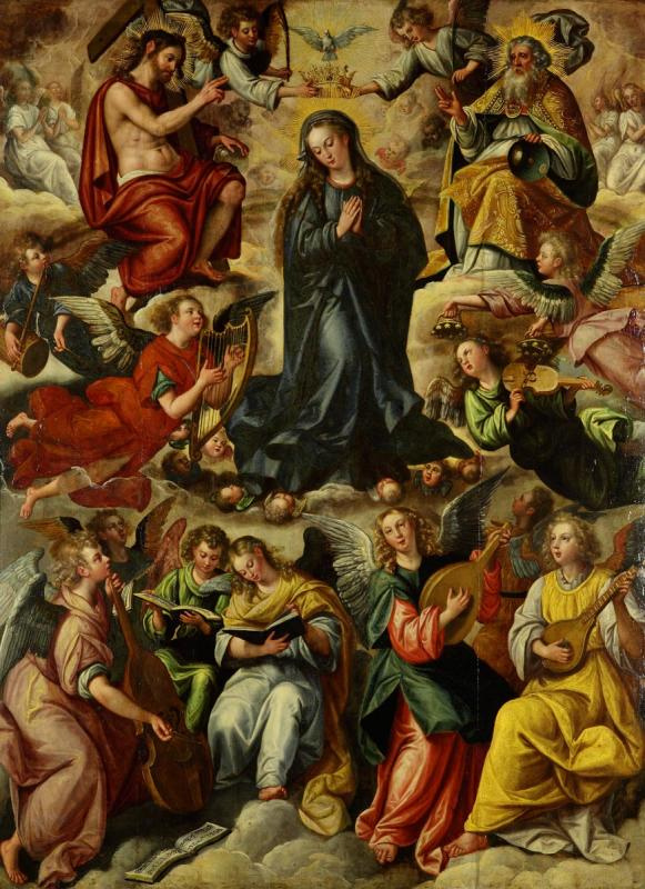 The Crowning Of Mary, 1590, 97×125 cm by Marten de Vos: History ...