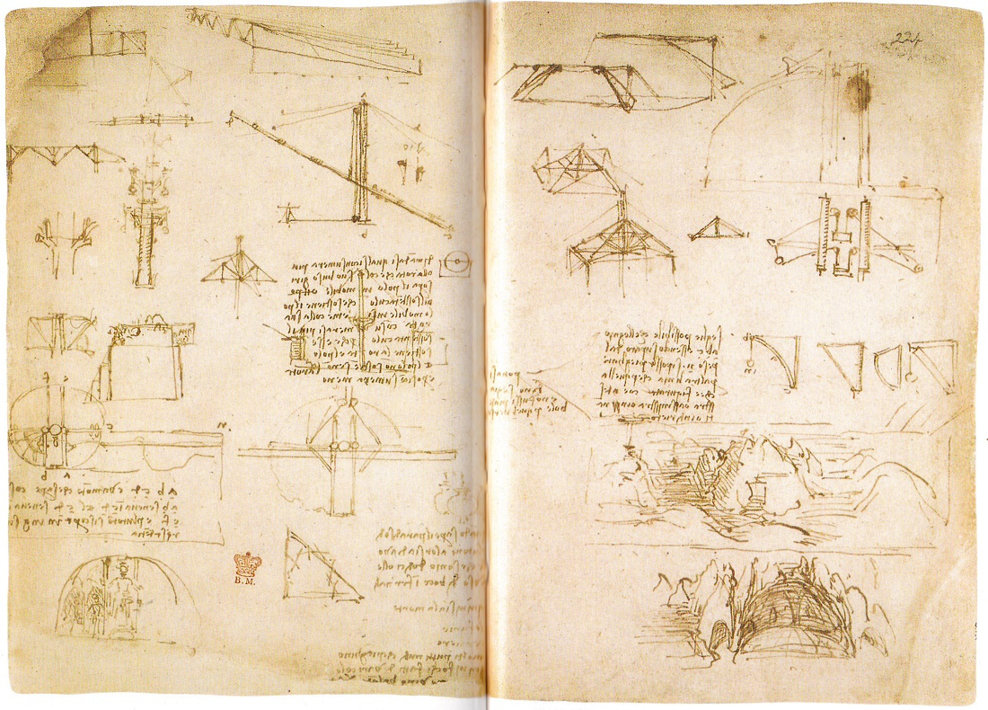 Leonardo da Vinci. Page from "Treatise on painting"
