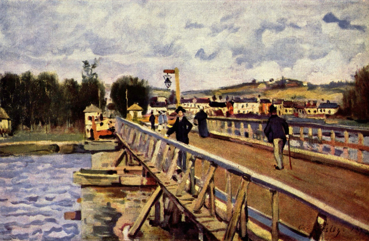 Alfred Sisley. The bridge at Argenteuil