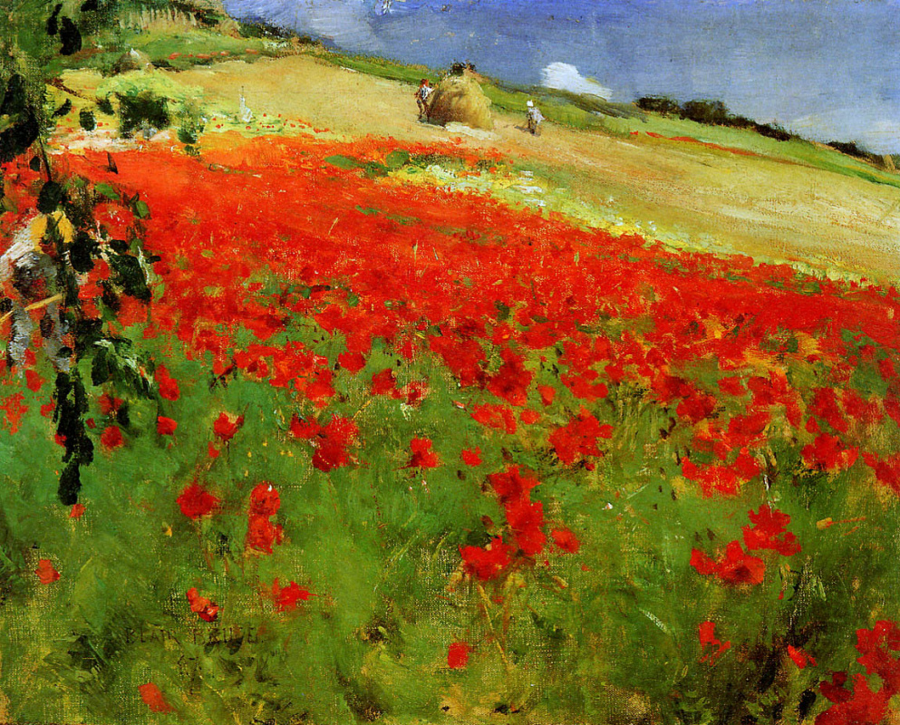 William Bruce. Landscape with poppies