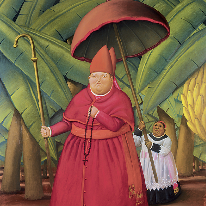 Priest Extends, 1977 - Fernando Botero 