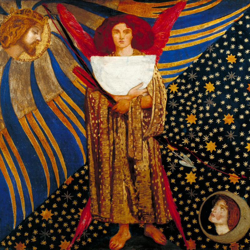 Dante Gabriel Rossetti Paolo e Francesca da Rimini. Trittico, 1862, 60×32 cm:  Descrizione dell'opera