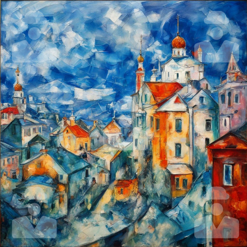 Anna Vladimirovna osadchuk. Night over the city