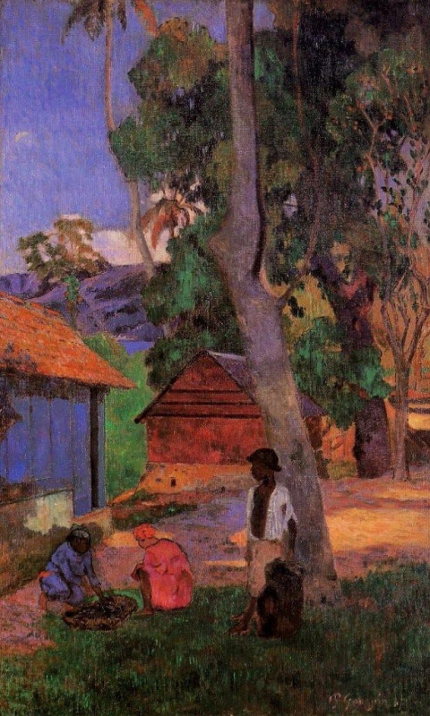 Paul Gauguin. Near the huts